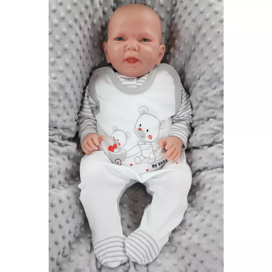 TupTam Baby Unisex Strampler-Set mit Aufdruck Spruch 2-tlg weiß Modell 2