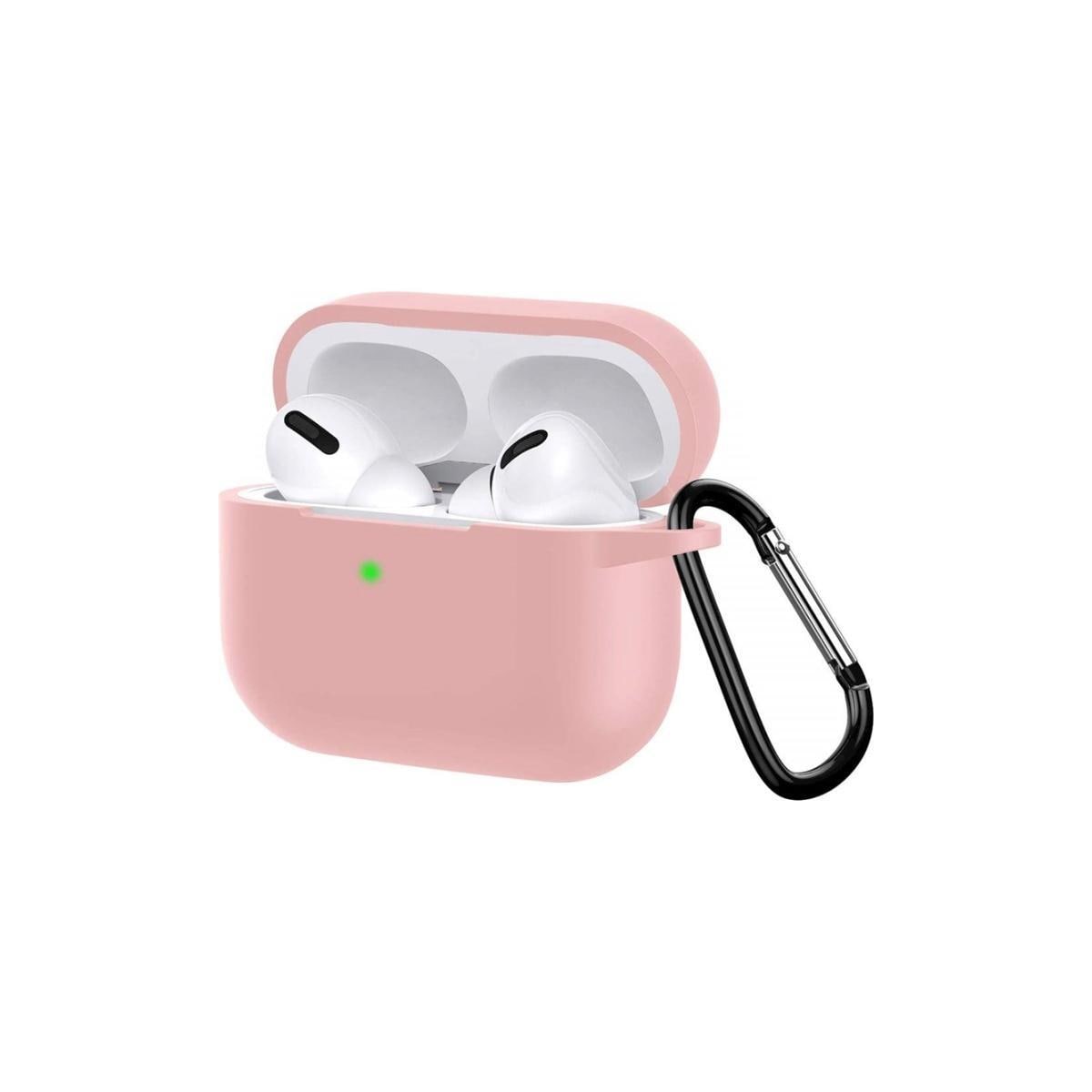 Silikonbeskyttelsesdeksel med krok for Airpods Pro, Pink