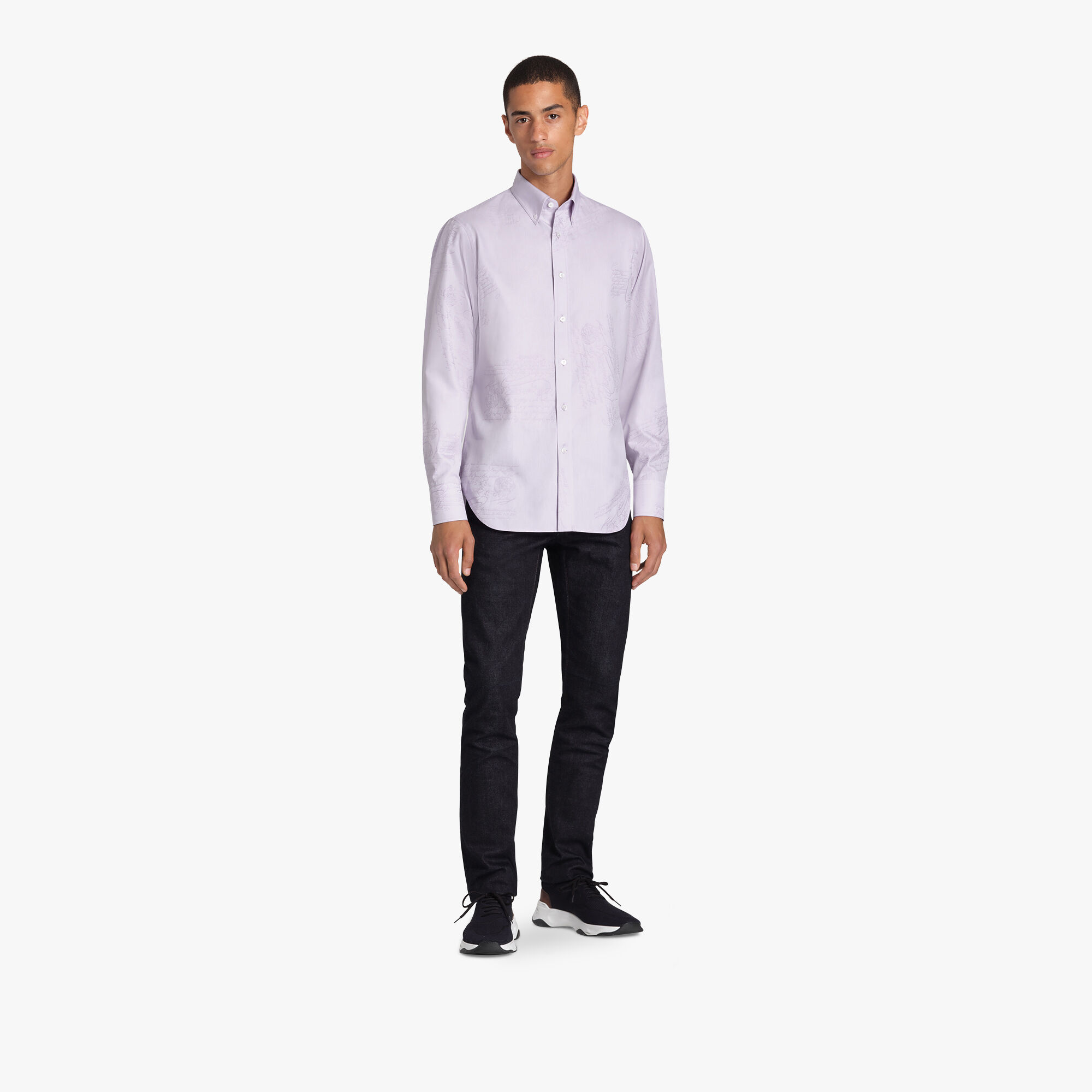 Chemise Alessandro À Col Boutonne En Coton Scritto