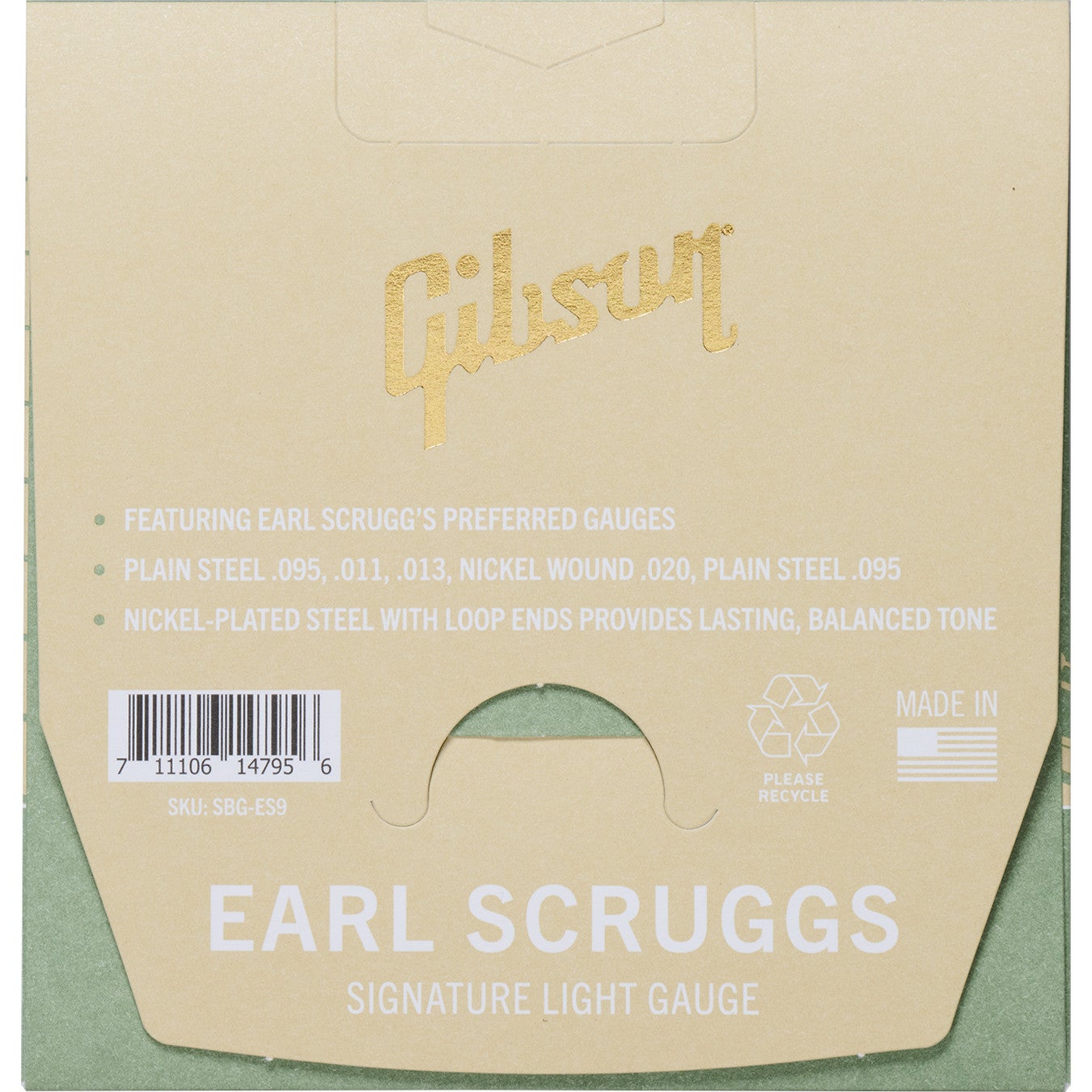 Gibson Earl Scruggs Banjo String Set Signature Light Gauge snarenset voor banjo