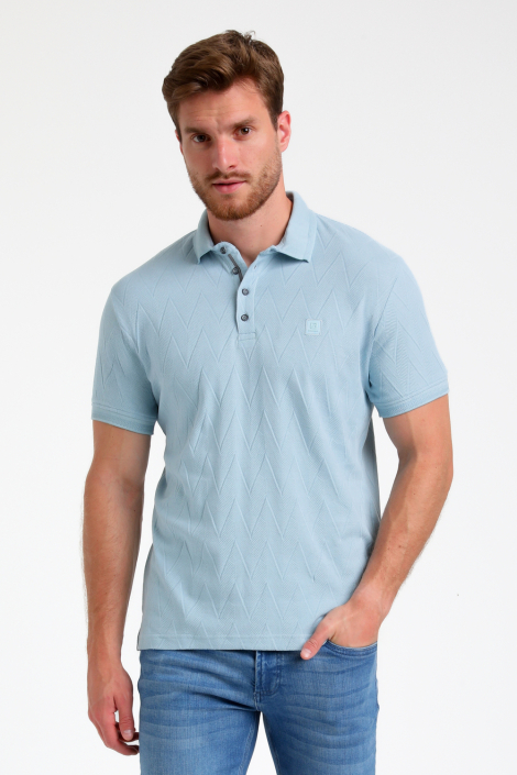Gabbiano blauwe heren polo