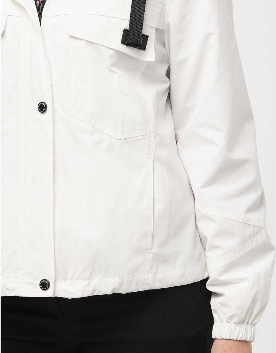 Blouson blanc à capuche