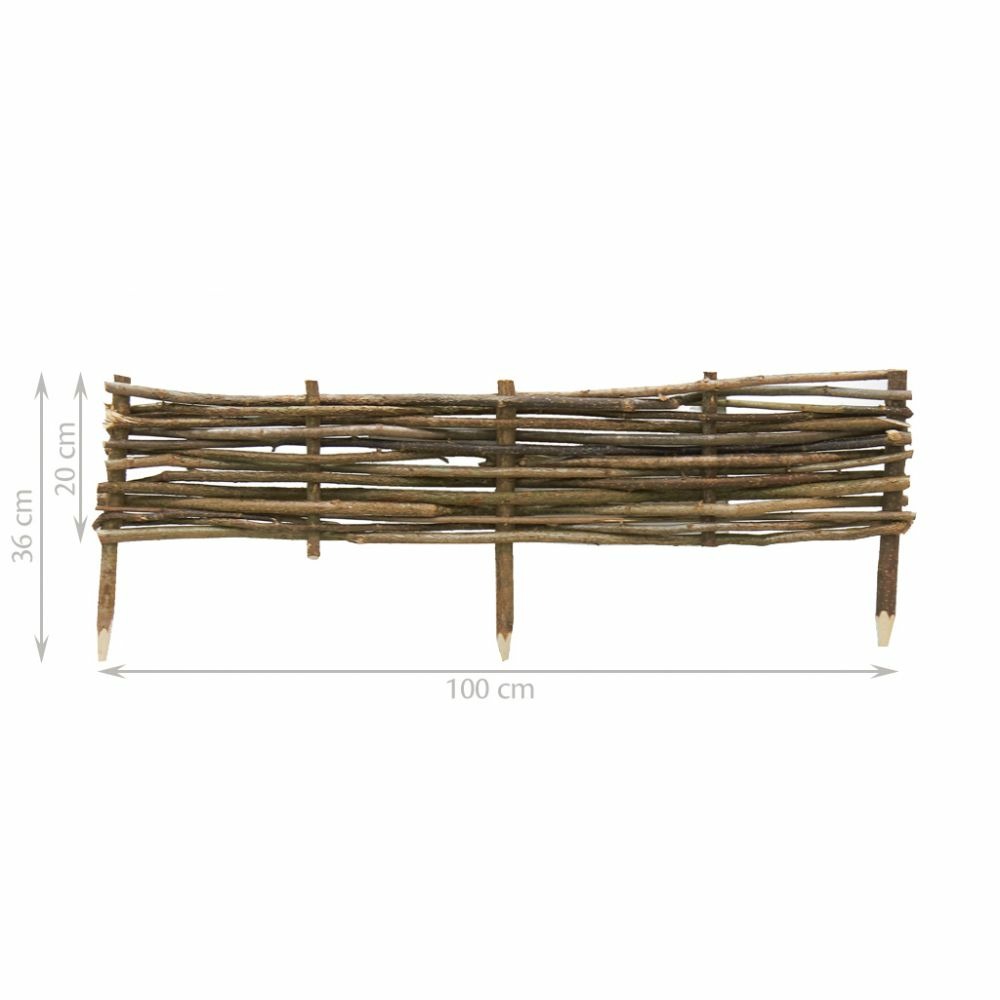 Bordure en noisetier 100cm (lot de 5)