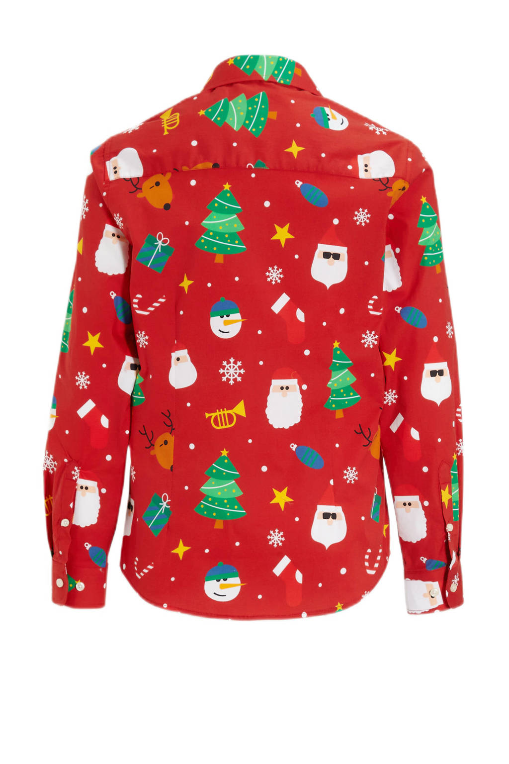 OppoSuits overhemd Festivity met all over print rood/multicolor