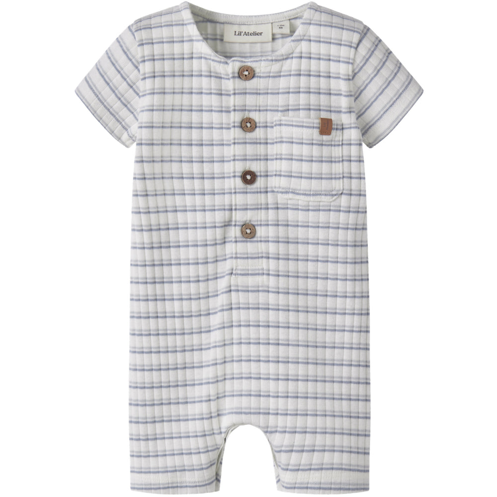 Køb Lil'Atelier Coconut Milk Dusty Blue Nbmhaldur Ss Loose Kort Dragt Lil