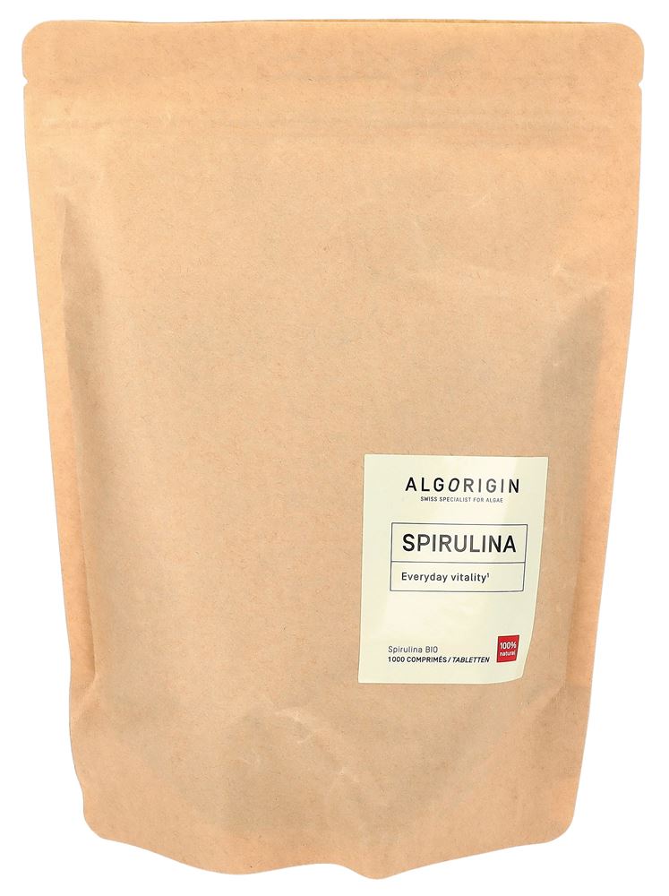 ALGORIGIN Spirulina<br>1000 Stück, Beutel, Tablette, Bio