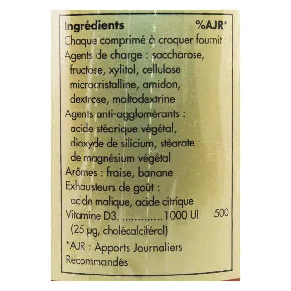 Solgar Vitamine D3 1000 UI 100 comprimés à croquer