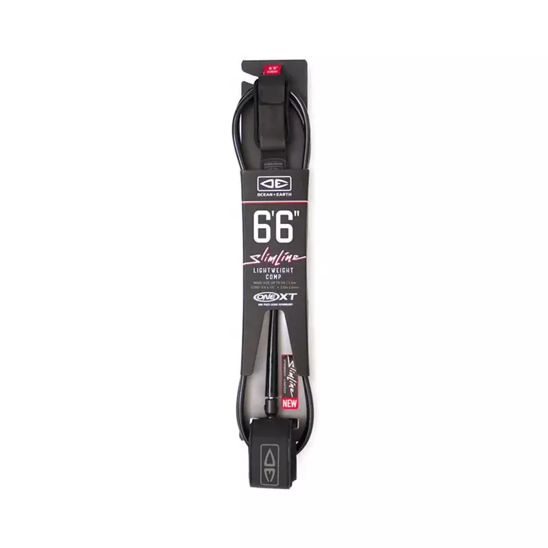 Leash surf OCEAN & EARTH One XT Slim Line Lightweight Comp Black 6.6
