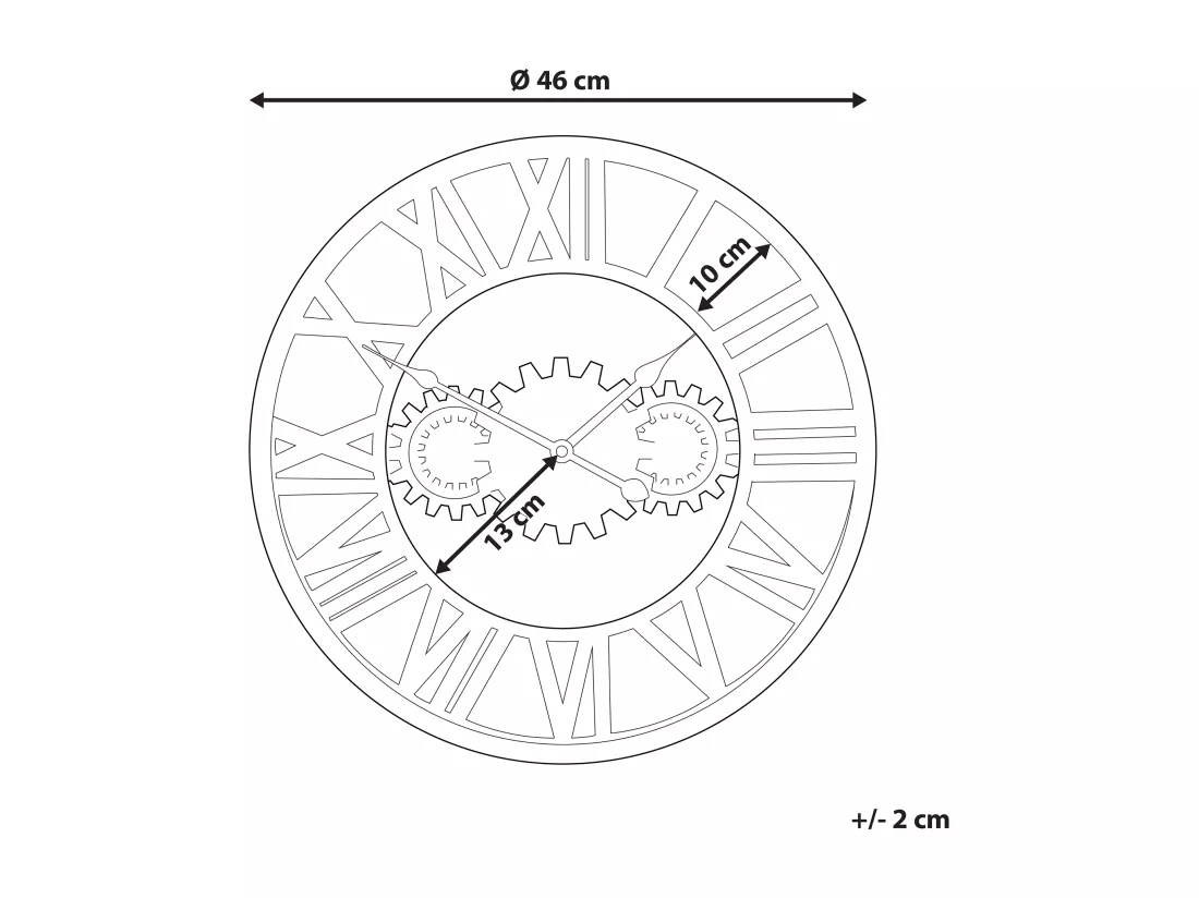 Horloge murale SEON 46 cm Métal Argenté