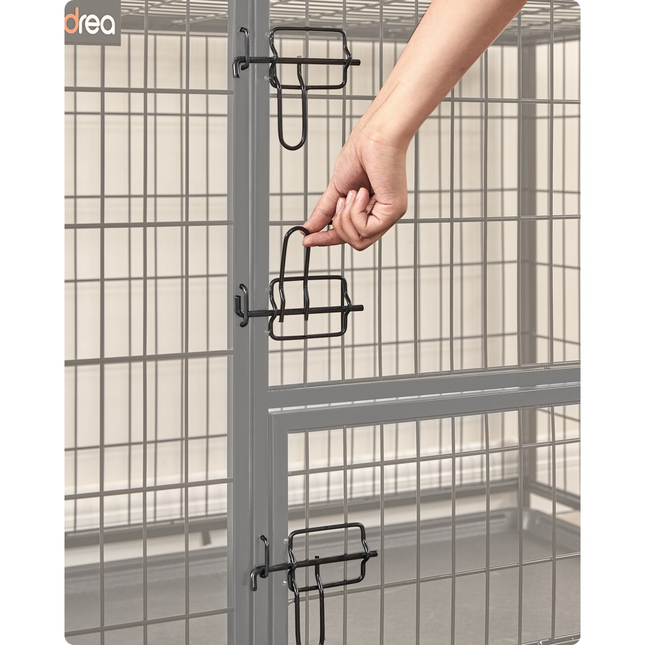 FEANDREA L-XXXL Hundekäfig hochbelastbar 1,07 m, 70 cm, 75 cm