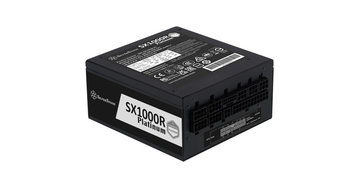 SilverStoneSST-SX1000R-PL, modulaire 1000 watt voeding   (Zwart, 4x PCIe)