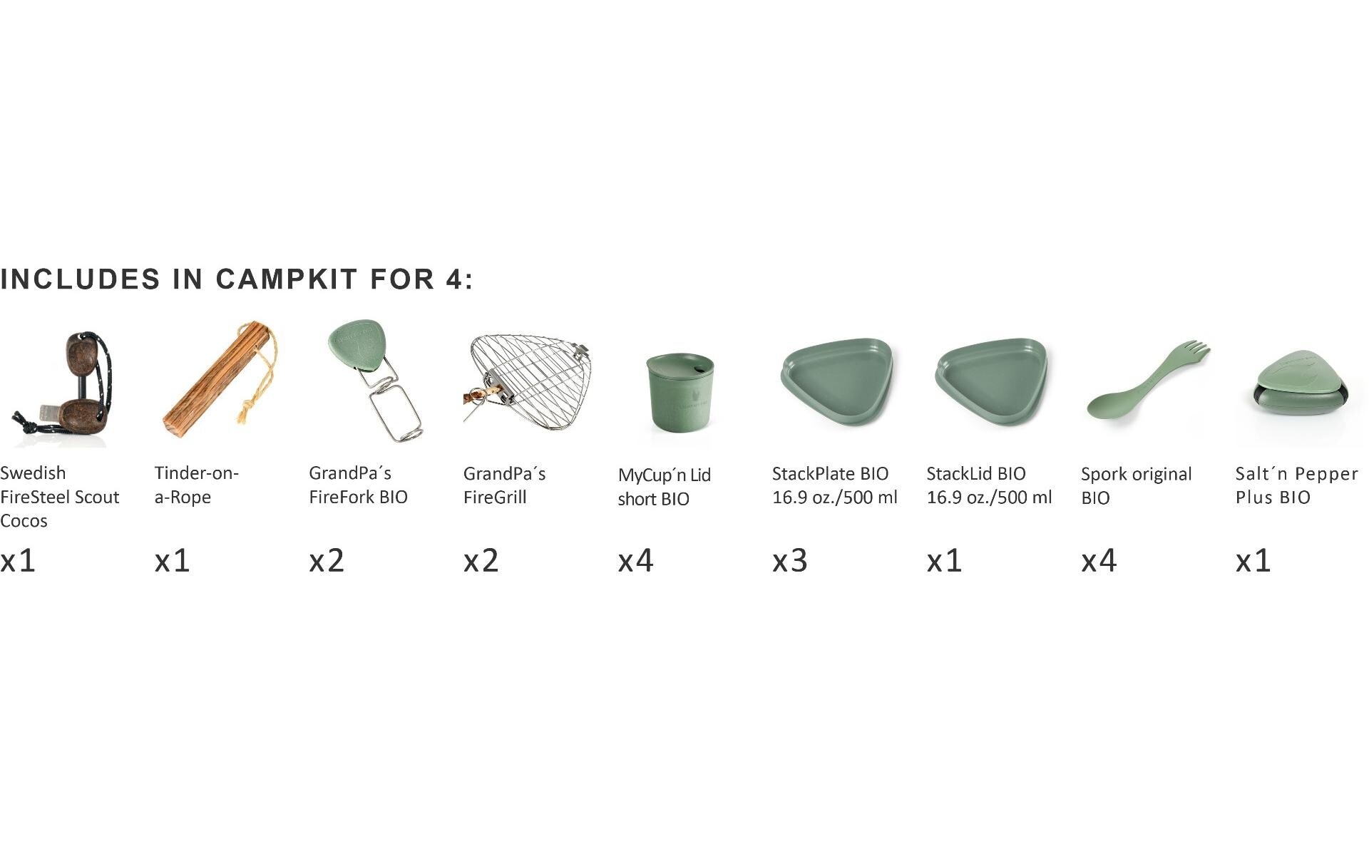 Kochgeschirr CampKit for 4 BIO<br>Das Paket für jedes Abenteuer