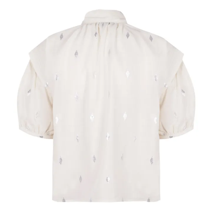 JoSephine Blouse Noeud Mojito Métallisée | Ecru