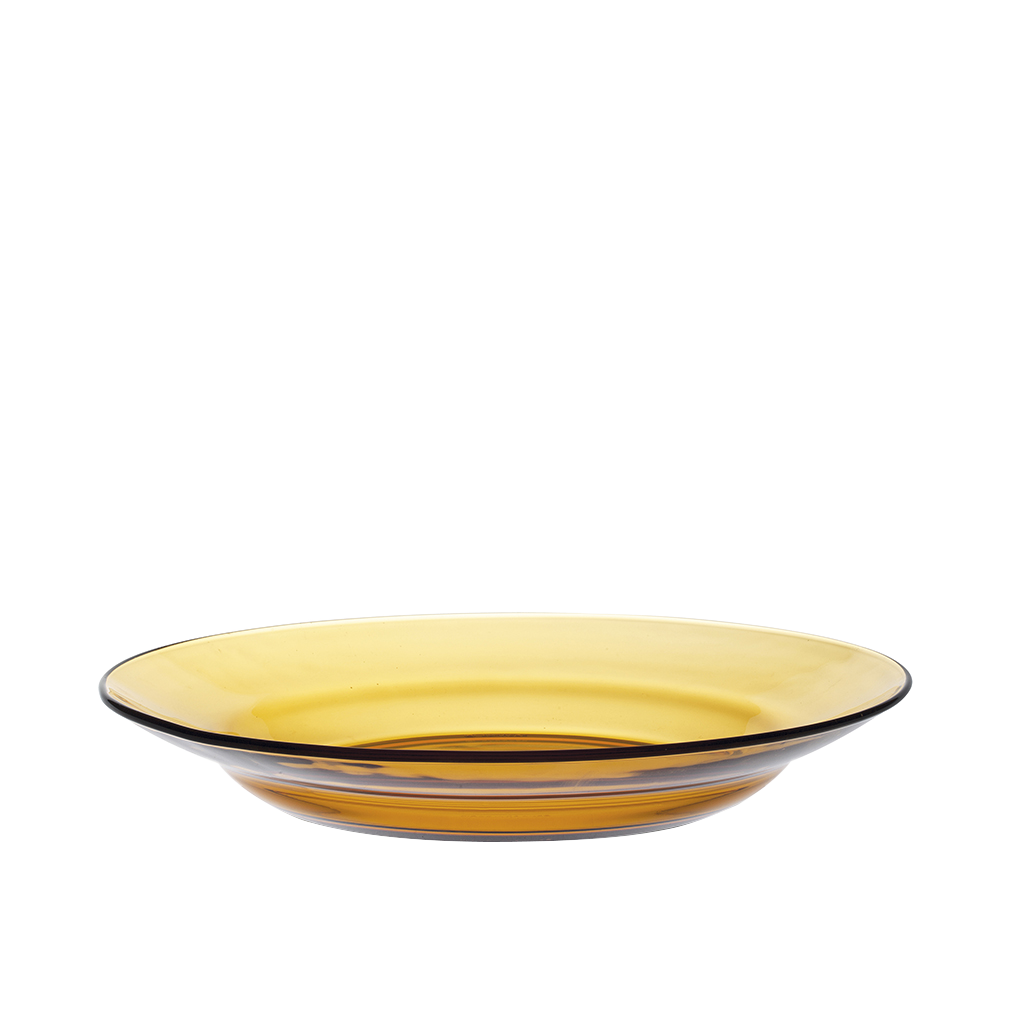 Lys - Assiette creuse 23 cm  en verre coloré (Lot de 6)