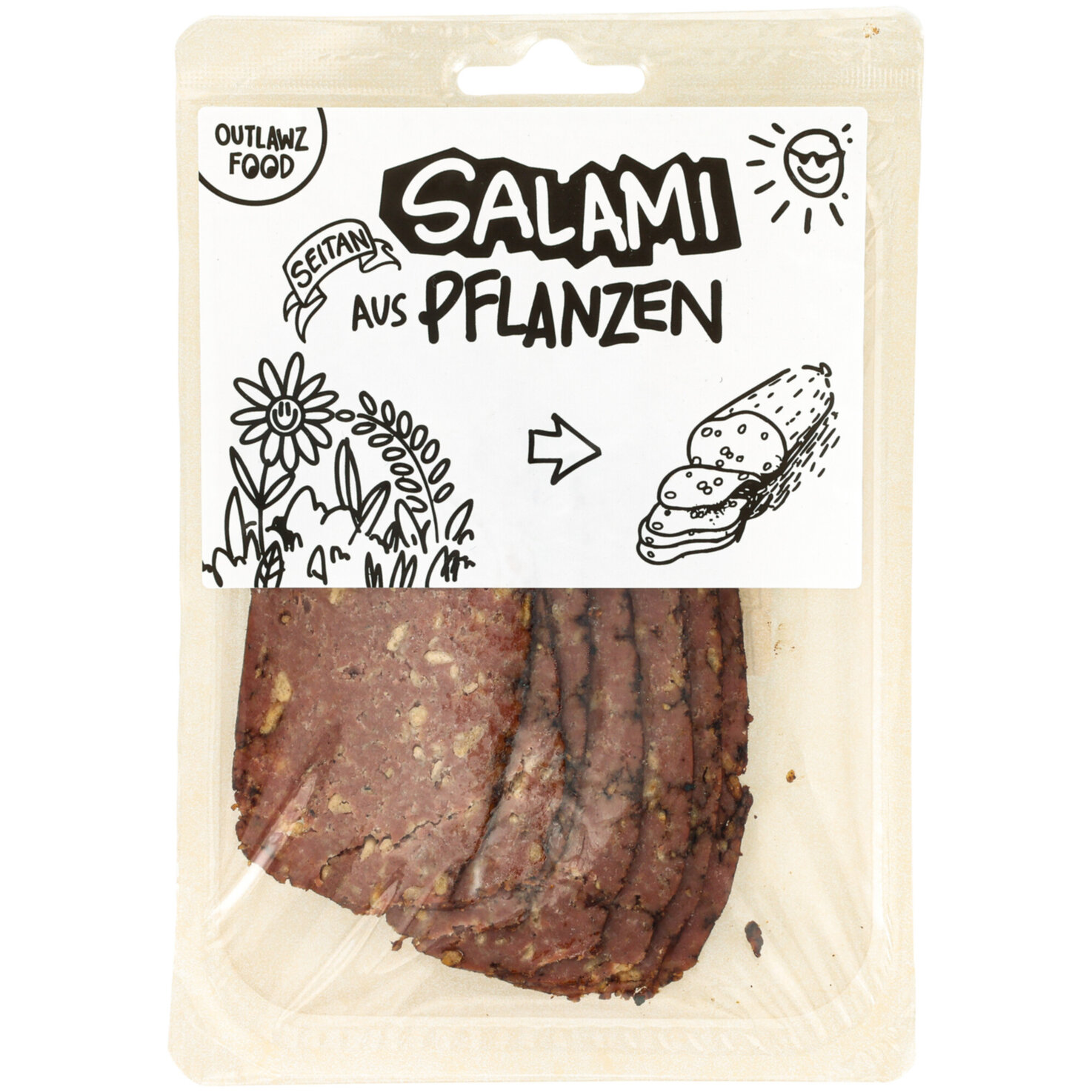 Outlawz Food pflanzliche Alternative zu Salami -