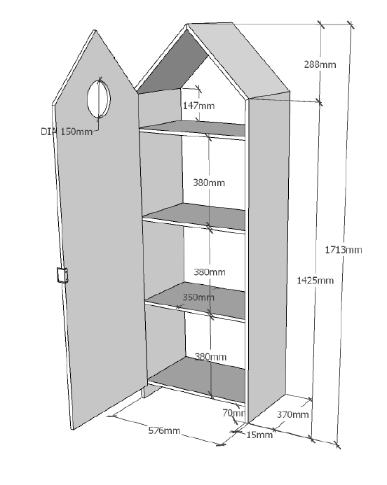 2er-Schrank-Set CASAMI - weiß - Strandhaus-Design - 115 cm breit