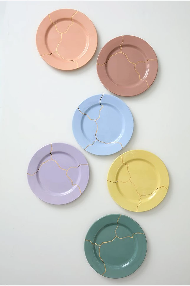 THE SHATTERED PLATES tallerken i 6-pack ø 27 cm