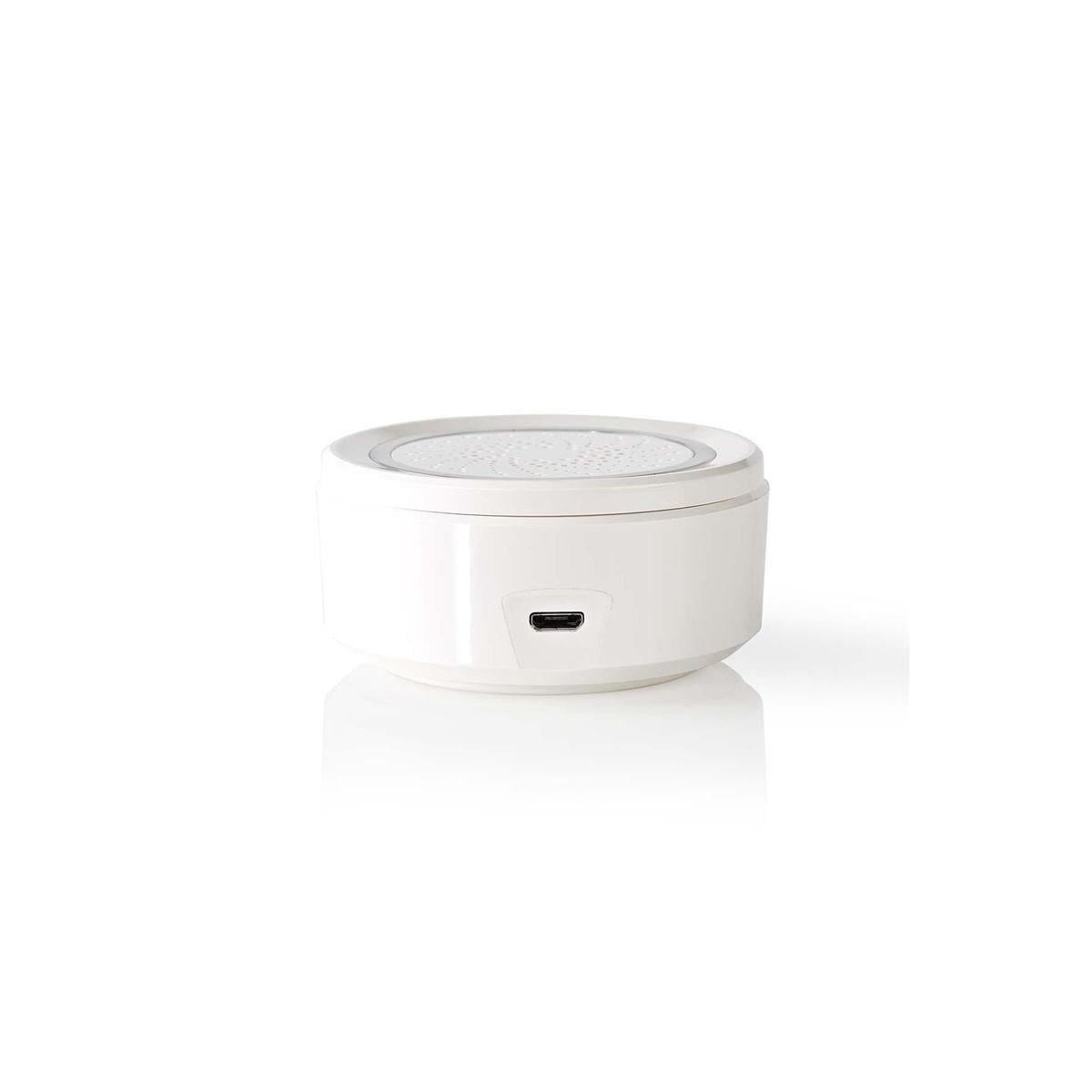 Nedis SmartLife Sirene | Wi-Fi | Nettstrøm drevet | 8 Lyder | 85 dB | Android™ / IOS | Hvit