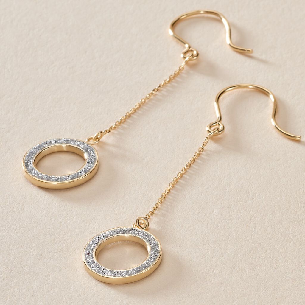 Boucles D'oreilles Pendantes Audria Or Jaune