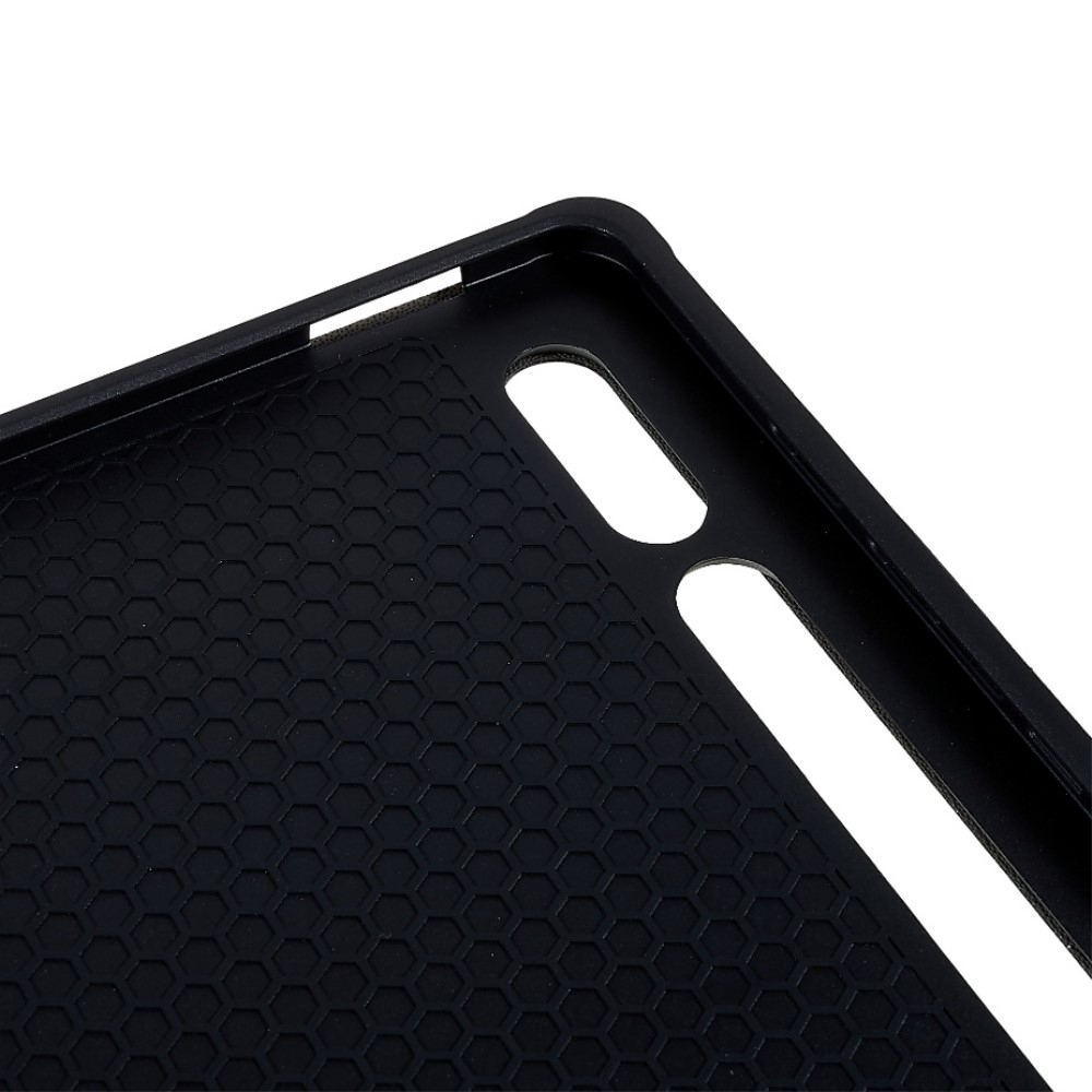 Samsung Galaxy Tab S8 Ultra Leder Tasche mit abnehmbarer Bluetooth Tastatur Keyboard   S-Pen Halterung (QWERTY) - Schwarz