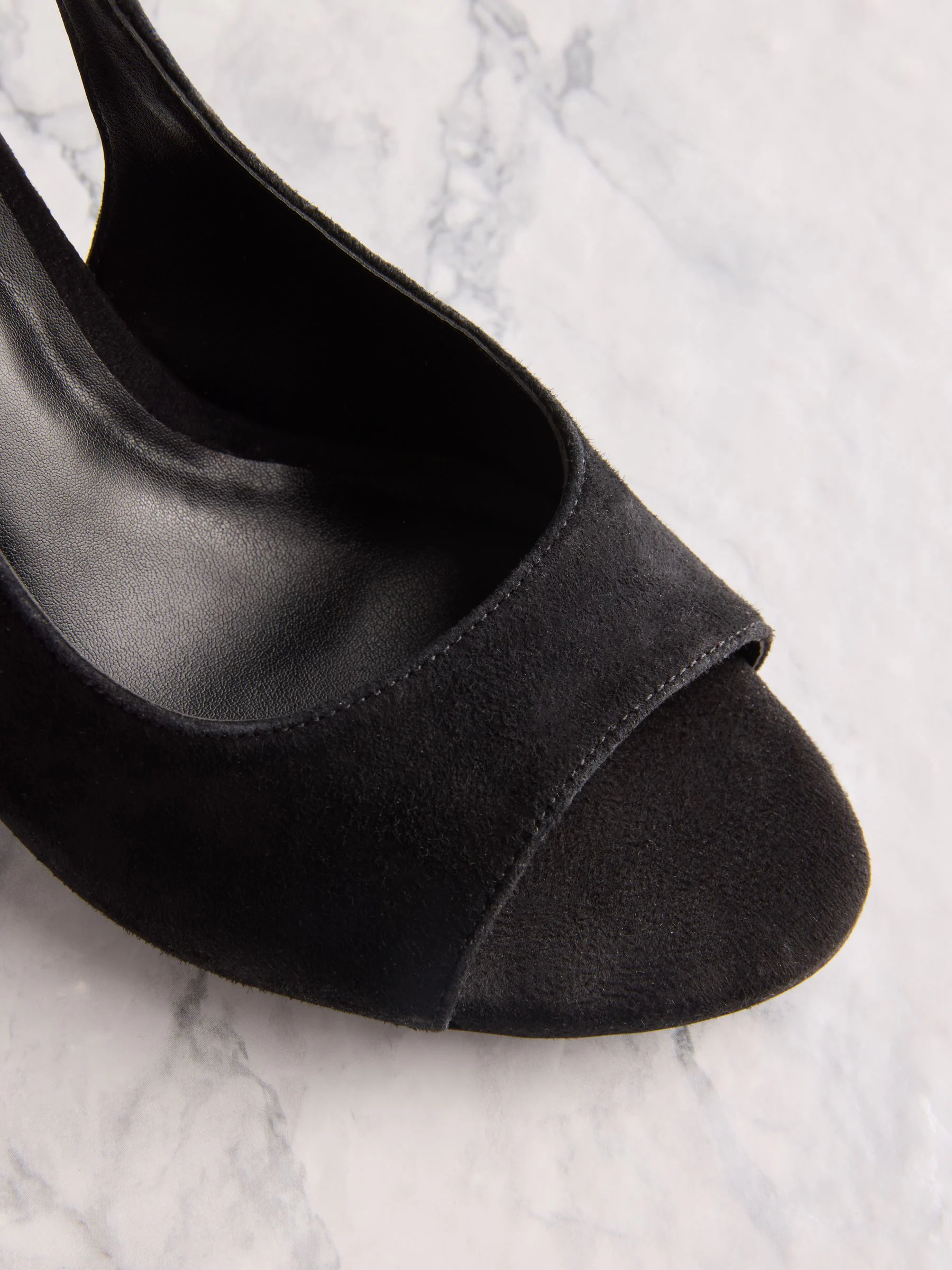 Zwart suède - Tabitha Simmons X Next Ivy Peep Toe Sling Back Heels