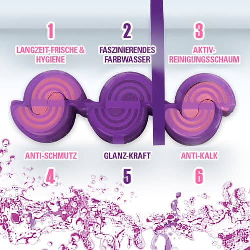 Cillit Bang 6in1 WC Duft & Farbspüler Wilde Orchidee Duo