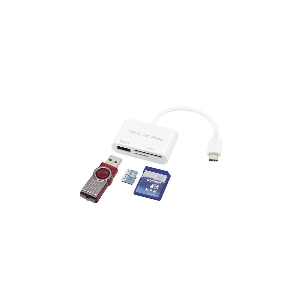 Kortleser USB Type-C til SD/MicroSD + USB