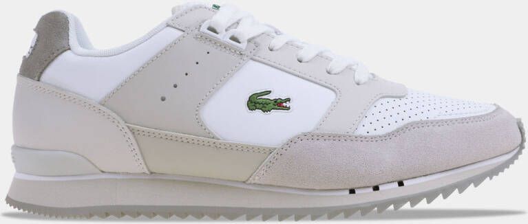 Lacoste Vintage-geïnspireerde Partner Piste Leren Sneakers Beige Heren