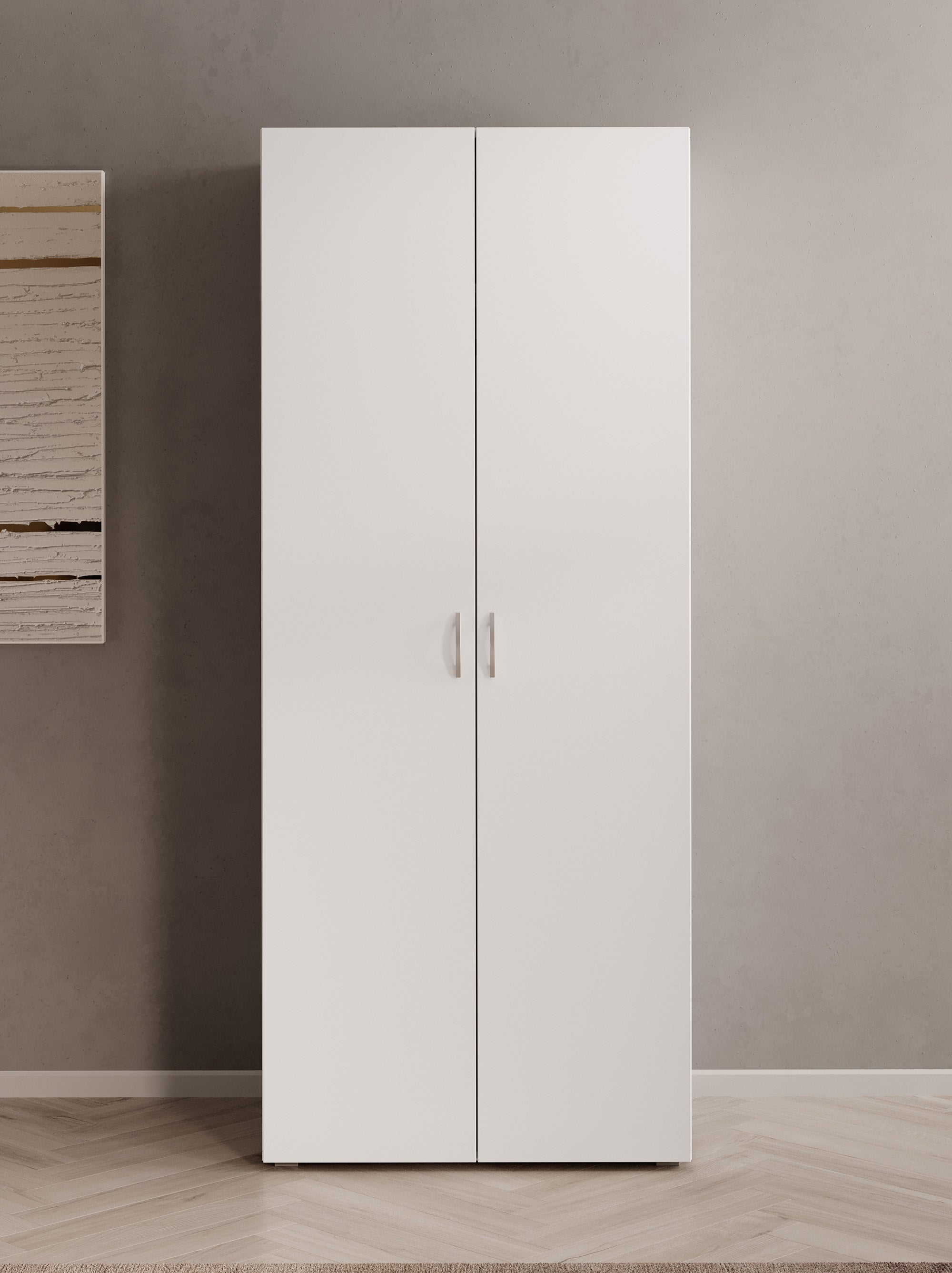 Meubella - Kledingkast Bernd - Wit - 74 cm