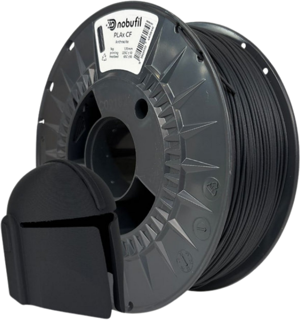 Nobufil  PLAx CF Anthracite, 1,75 mm / 1000 g    Recyceltes PLA Filament mit Carbonverstärkung