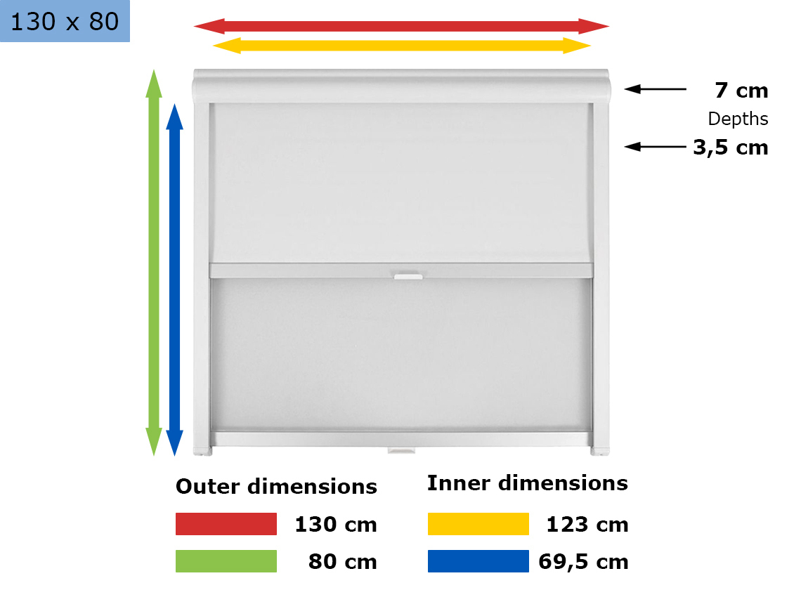 Remis Remiflair I combirollo grey - 130 x 80 cm