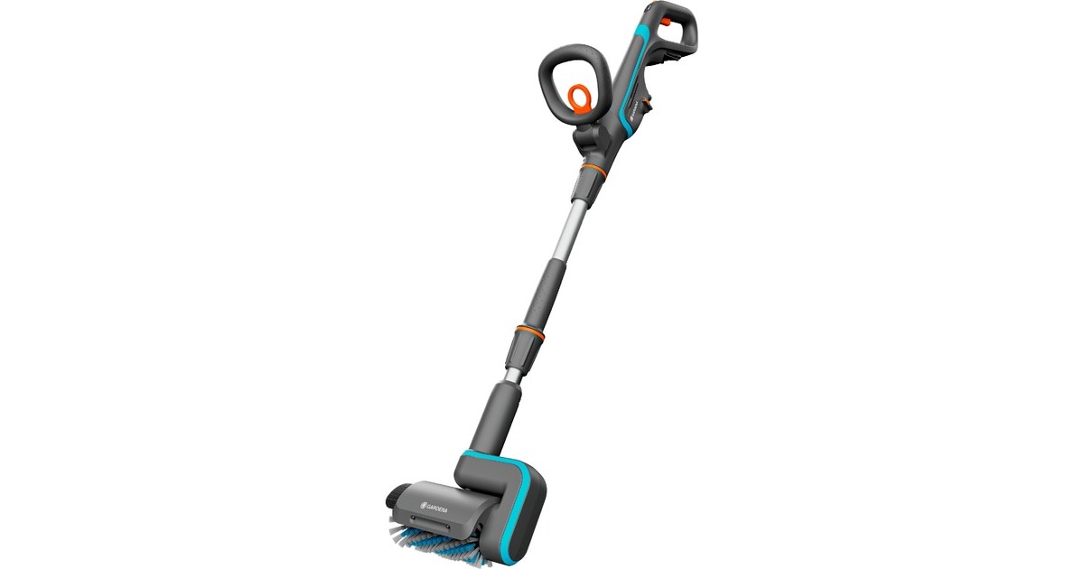 GARDENAAquaBrush Patio 18V P4A solo accu multi-reiniger vloerreiniger  (Grijs/turquoise, 14841-55, accu en lader niet inbegrepen, POWER FOR ALL ALLIANCE)