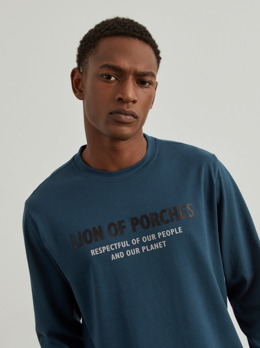 Sweater de algodão com estampado