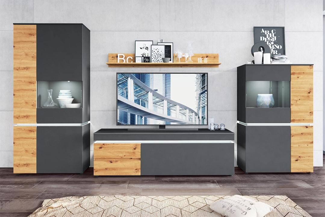 Wandboard LUCI 160 x 20 cm Eiche braun