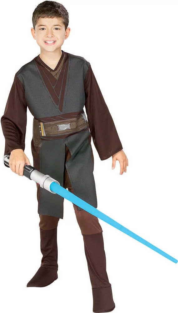 DEGUISEMENT ANNAKIN SKYWALKER + SABRE LASER LUMINEUX TAILLE M 5-6 ANS