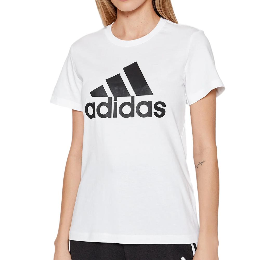 Adidas T-shirt Blanc/Noir Femme Adidas GL0649