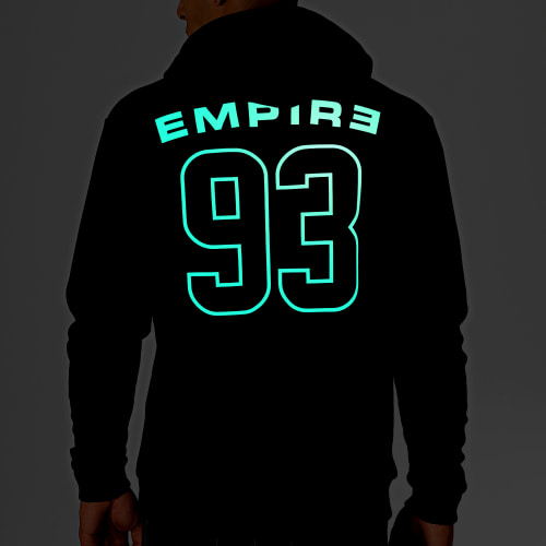 Sweat Capuche Glow In The Dark Dossard Noir