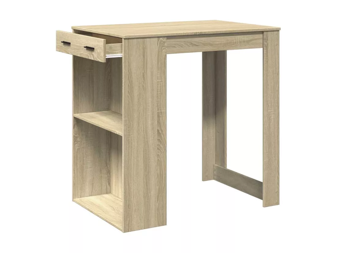 Table de bar chêne sonoma 102x70x103,5 cm bois d'ingénierie
