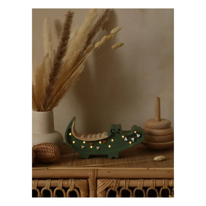 Little Lights Lampe à poser mini Crocodile | Vert