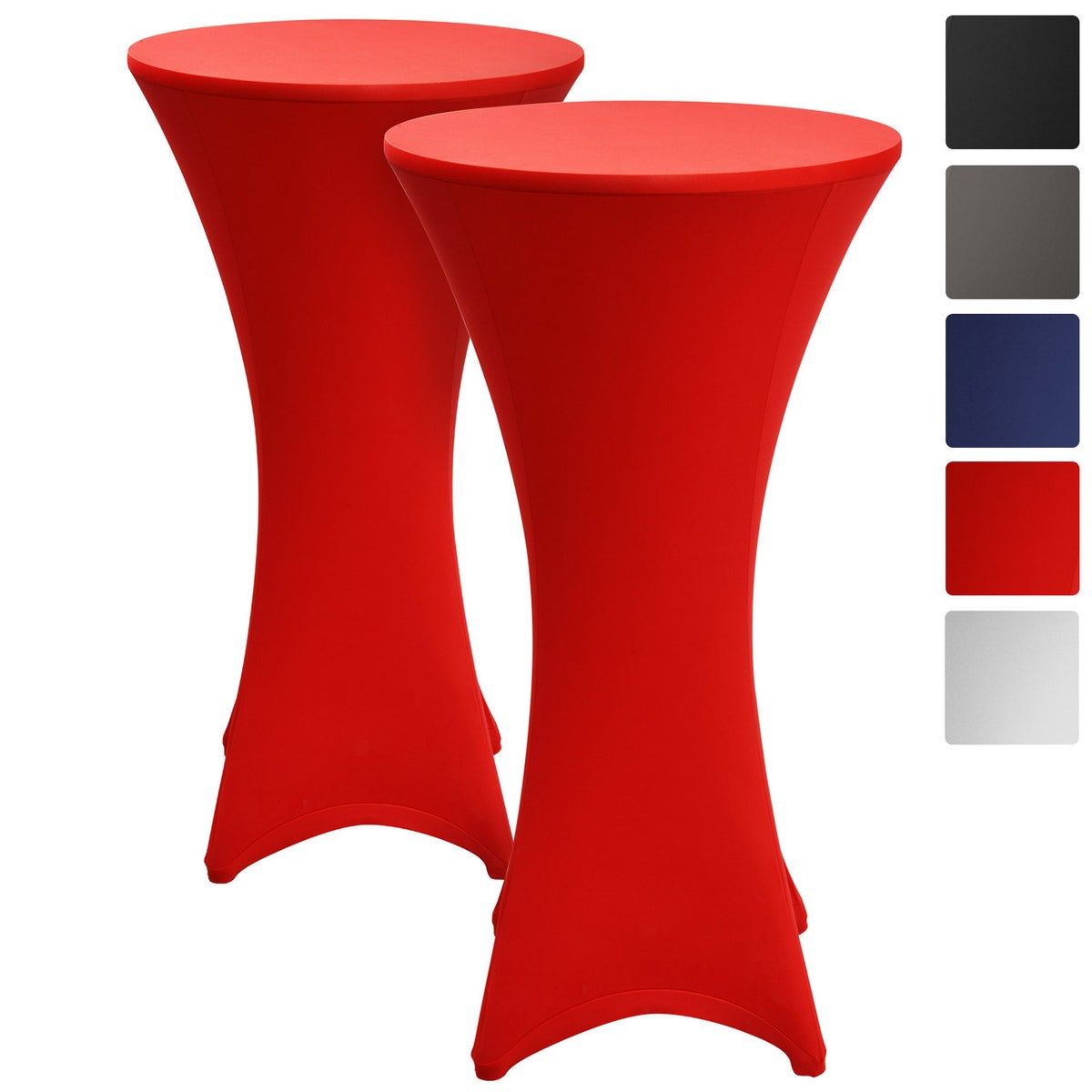 Beautissu Stella bartafelhoes Ø 80 cm rood (2 stuks)