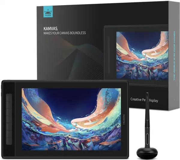 HUION Kamvas Pro 13 (2.5K), Ledningsført, 5080 lpi, 286,5 x 179 mm, USB, 1 cm, 33,8 cm (13.3