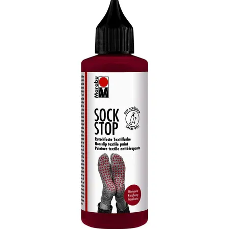 Marabu Sock Stop Rutschfeste, Textilfarbe himbeere, 90 ml