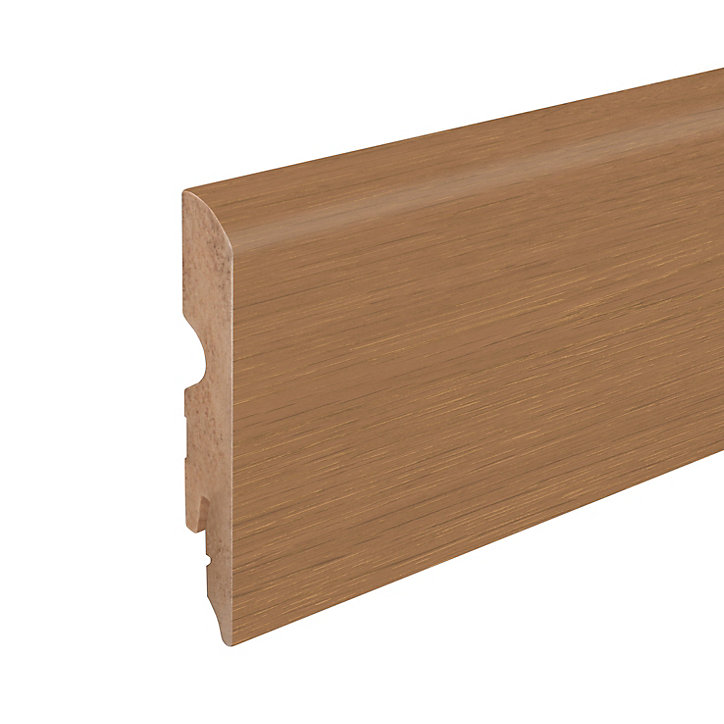 Plinthe arrondie MDF décor 2 chêne blond GoodHome 220 x 8 cm, ép.13 mm