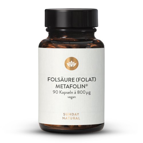 Sunday Natural Products  Folsäure (folat) Metafolin ®800