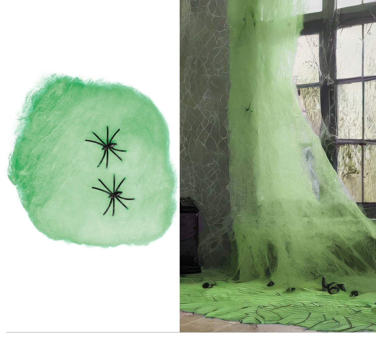 Halloween Wanddecoratie Groen Spinnenweb 100gr