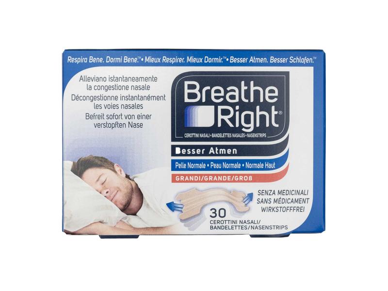 Breathe Right Nasenpflaster gross 30 Stück Pflaster für die Nase bei Schnarchen oder verstopfter Nase