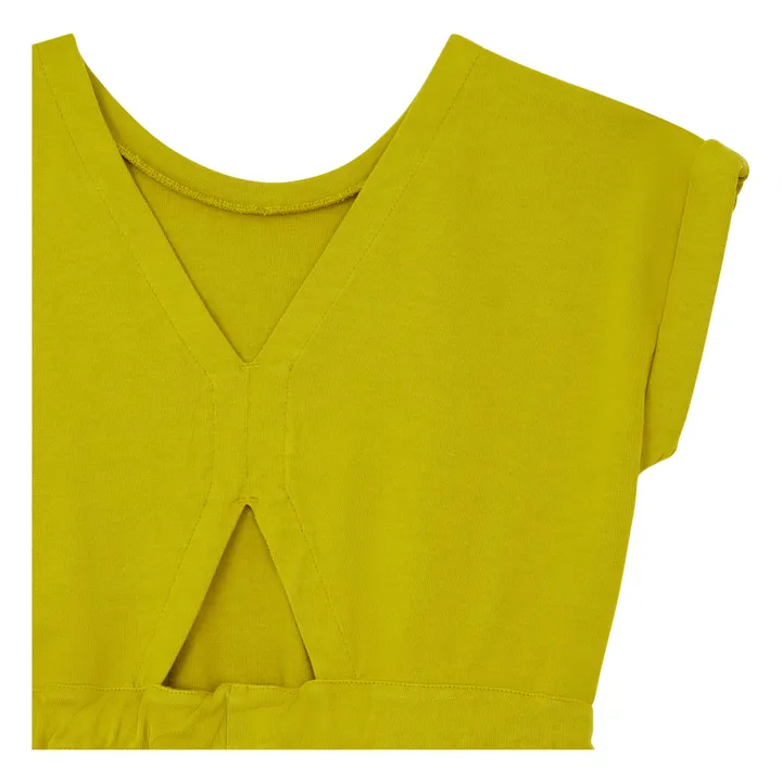 SMALLABLE BASICS Combi-Short Fille Coton Bio | Jaune vert