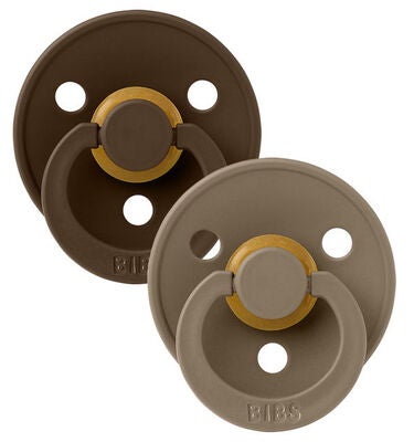 BIBS Smokk Colour 2-pack Lateks Størrelse 1, Mocha/Dark Oak