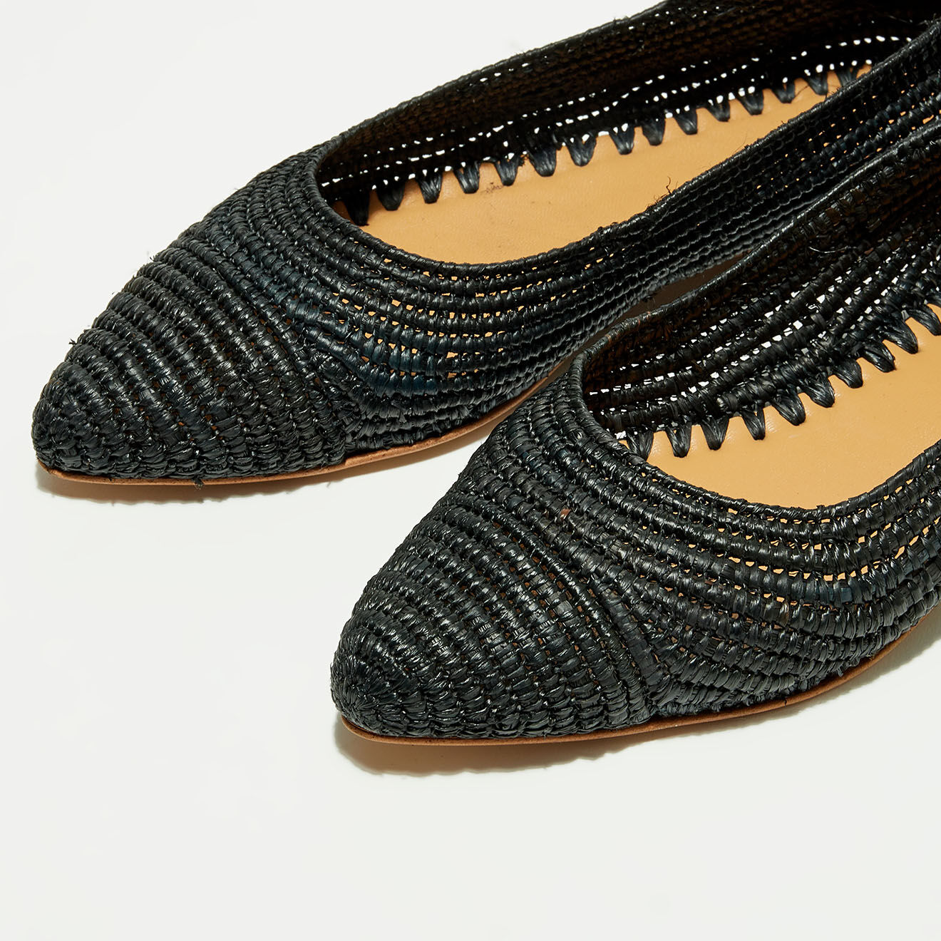 Quartier Latin Ballerines en Raphia noires