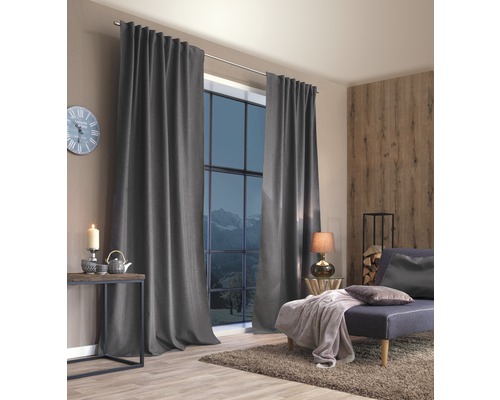 Thermisch gordijn met universele band Eskimo grijs 135 x 245 cm